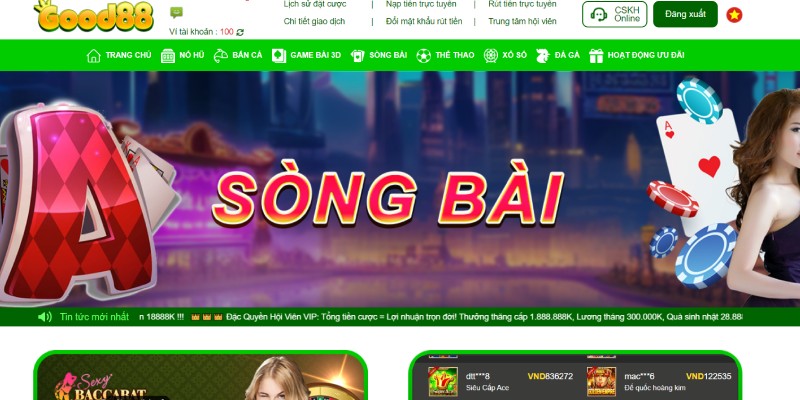  Live Casino Good88 – Sòng Bạc Trực Tuyến Siêu Hiện Đại